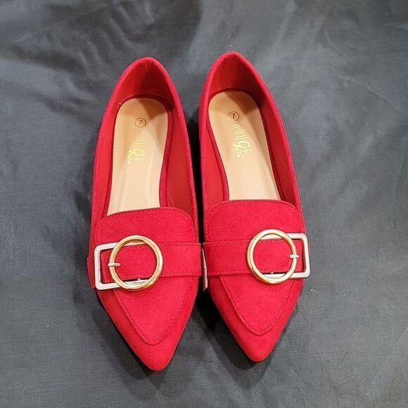 BRAND NEW ROUGE HELIUM JUSTIFY  POINTY TOE COMFORTABLE FAUX SUEDE BALLET FLAT - Picture 4 of 15